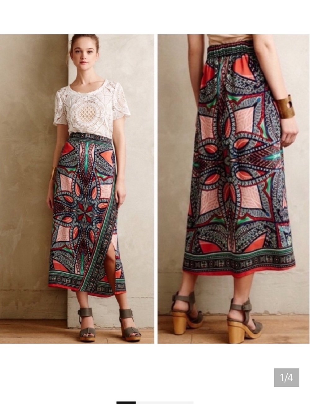 Anthropolgie maeve silky skirt